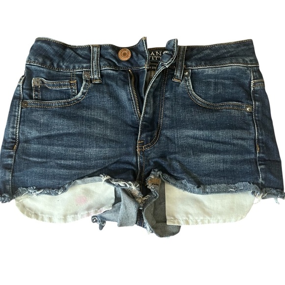 American Eagle Outfitters Dark Blue Jean Shorts - Picture 1 of 7